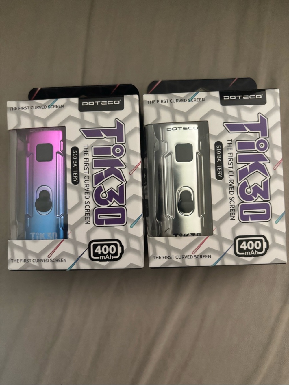 TIK30 510 Battery Mod - Silver and Gradient Pink-Blue
